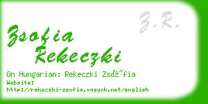 zsofia rekeczki business card